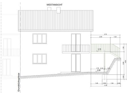 Eingabeplan für die Baugenehmigung einer Balkonanlage – Planunterlagen und Statik von DE-PROJEKT